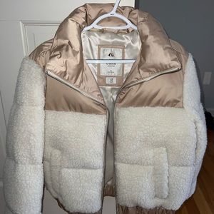 NEW Abercrombie Sherpa/nylon puffer jacket